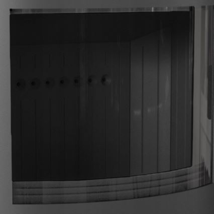 Kratki - Stahlkamin mit automatischer Türschließung 10kW 150 mm schwarz