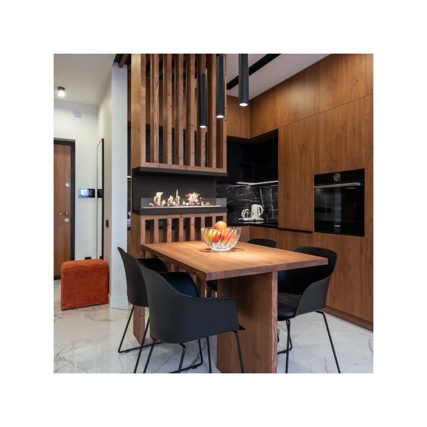 Kratki - Einbau-Bio-Kamin 50x100 cm 3,5 kW schwarz