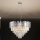 Kristall-Kronleuchter PLAZA an Kabel, 9xE14/40W/230V, Ø 60 cm, silber