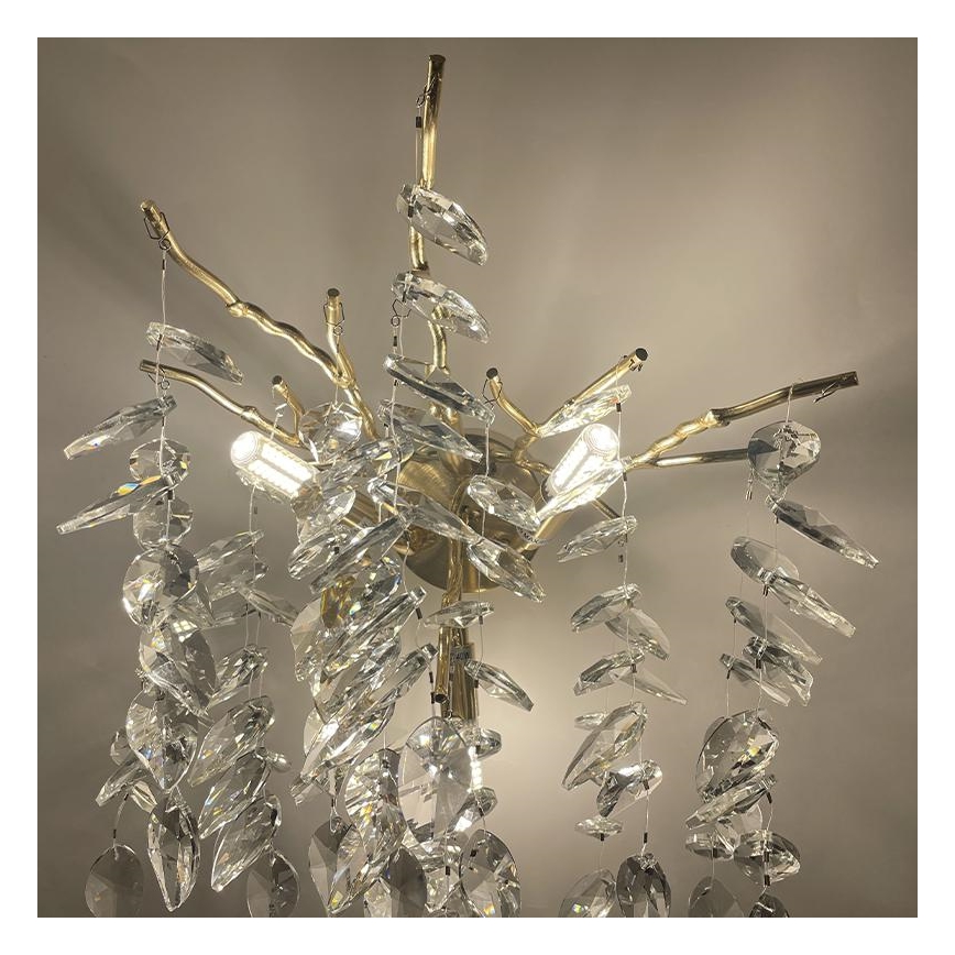 Kristall-Wandleuchte 3xG9/40W/230V golden