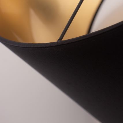 Kronleuchter an einer Schnur ALBA 1xE27/15W/230V d. 40 cm schwarz/gold