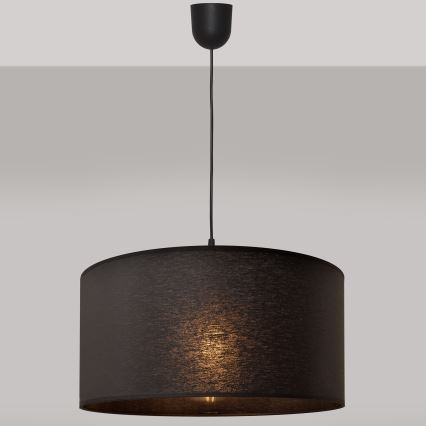 Kronleuchter an einer Schnur ALBA 1xE27/15W/230V d. 40 cm schwarz