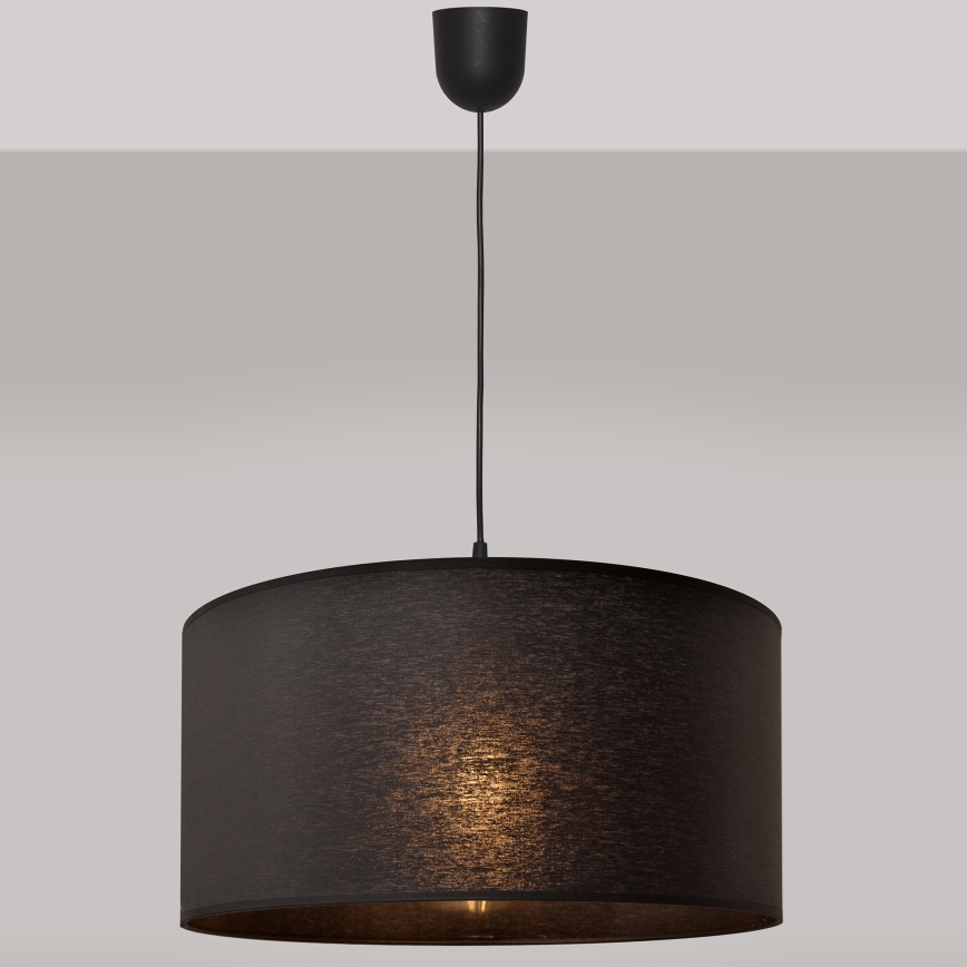 Kronleuchter an einer Schnur ALBA 1xE27/15W/230V d. 40 cm schwarz