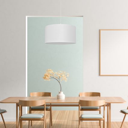 Kronleuchter an einer Schnur ALBA 1xE27/15W/230V d. 40 cm weiß