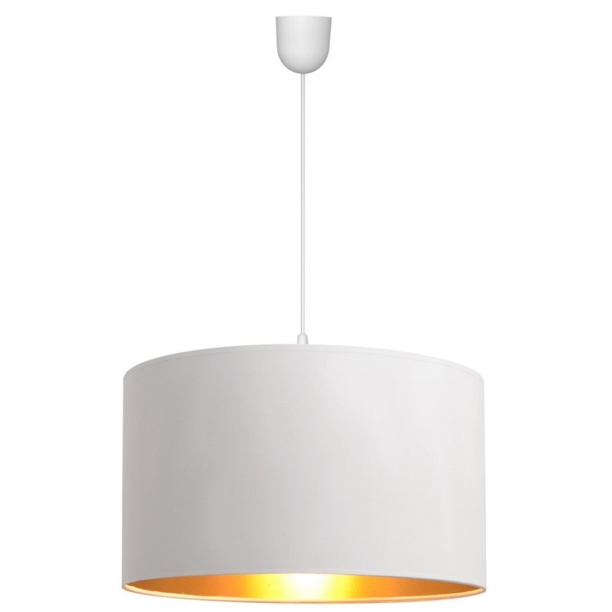 Kronleuchter an einer Schnur ALBA 1xE27/15W/230V d. 45 cm weiß/gold