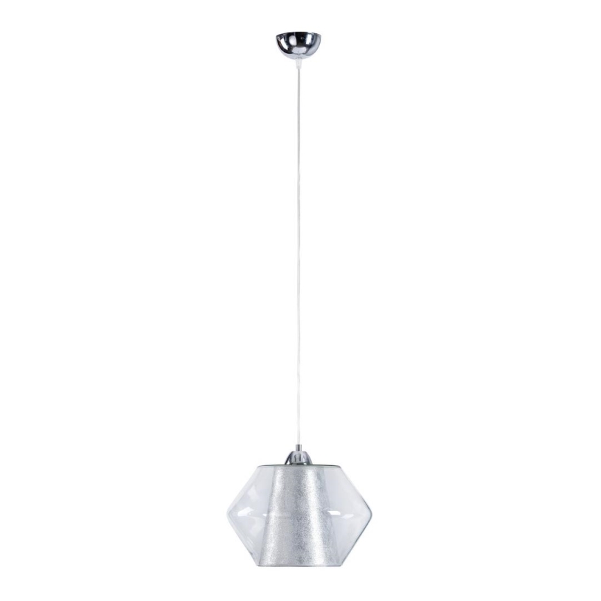 Kronleuchter an einer Schnur RODOES 1xE27/60W/230V silber