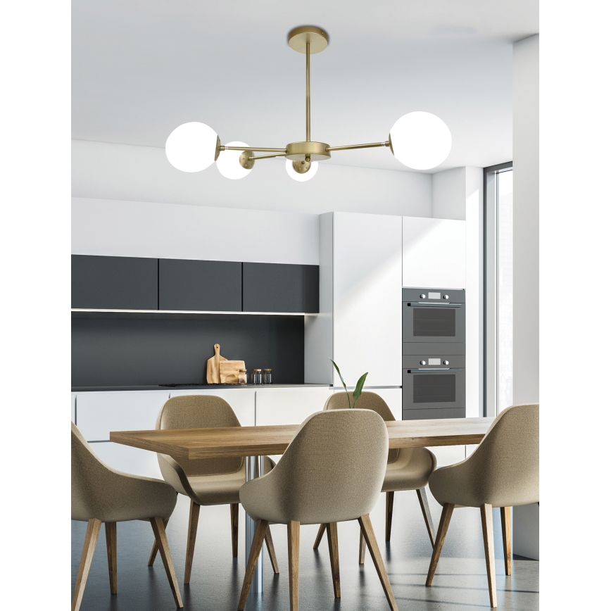 Kronleuchter an einer Stange MATI 4xG9/20W/230V gold