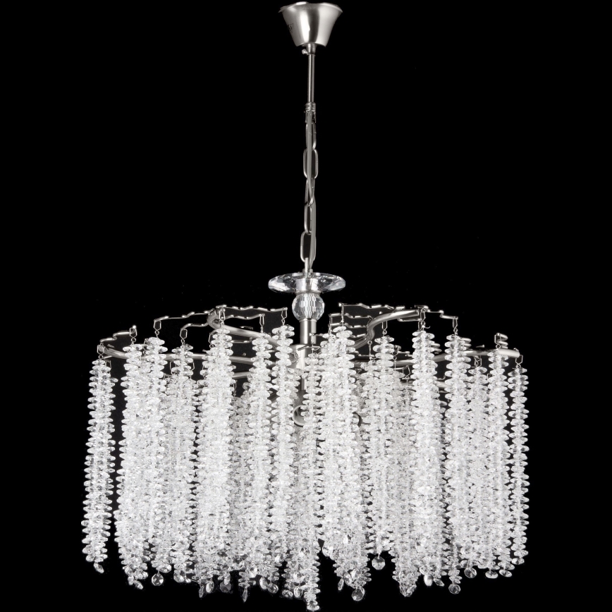 Kronleuchter an Kette 7xE14/60W/230V d 54 cm glänzendes Chrom