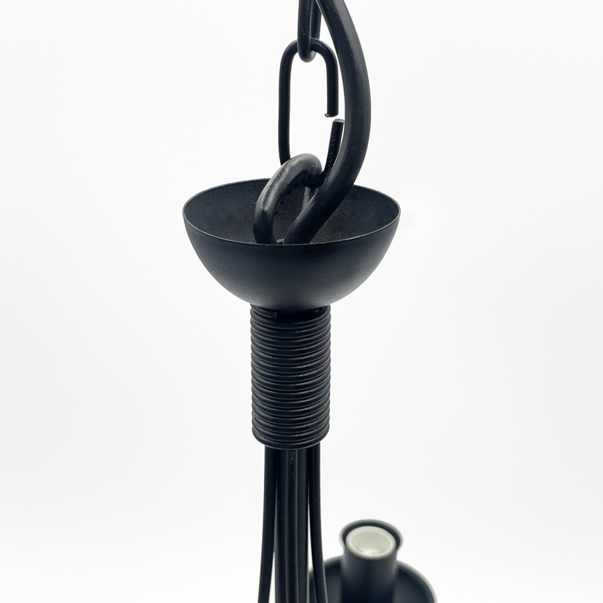 Kronleuchter an Kette ANTON 5xE14/15W/230V schwarz