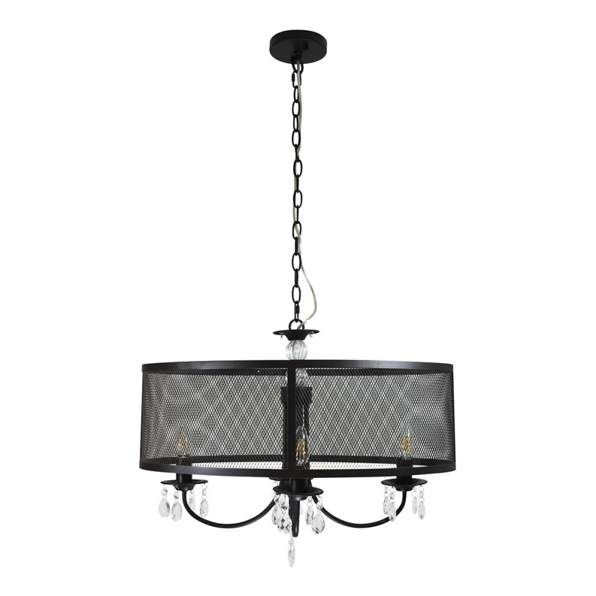 Kronleuchter an Kette BRESSO 4xE14/12W/230V schwarz