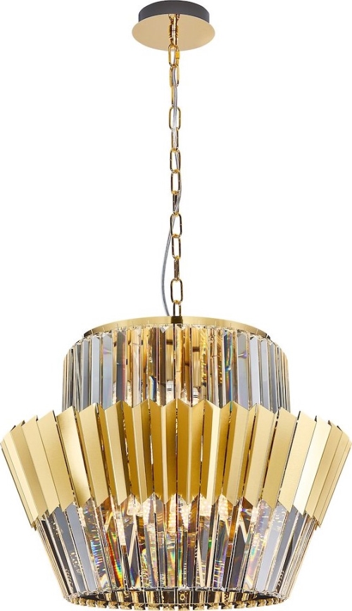 Kronleuchter an Kette DONNA 12xE14/40W/230V d 55 cm golden