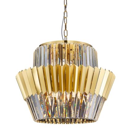 Kronleuchter an Kette DONNA 12xE14/40W/230V d 55 cm golden