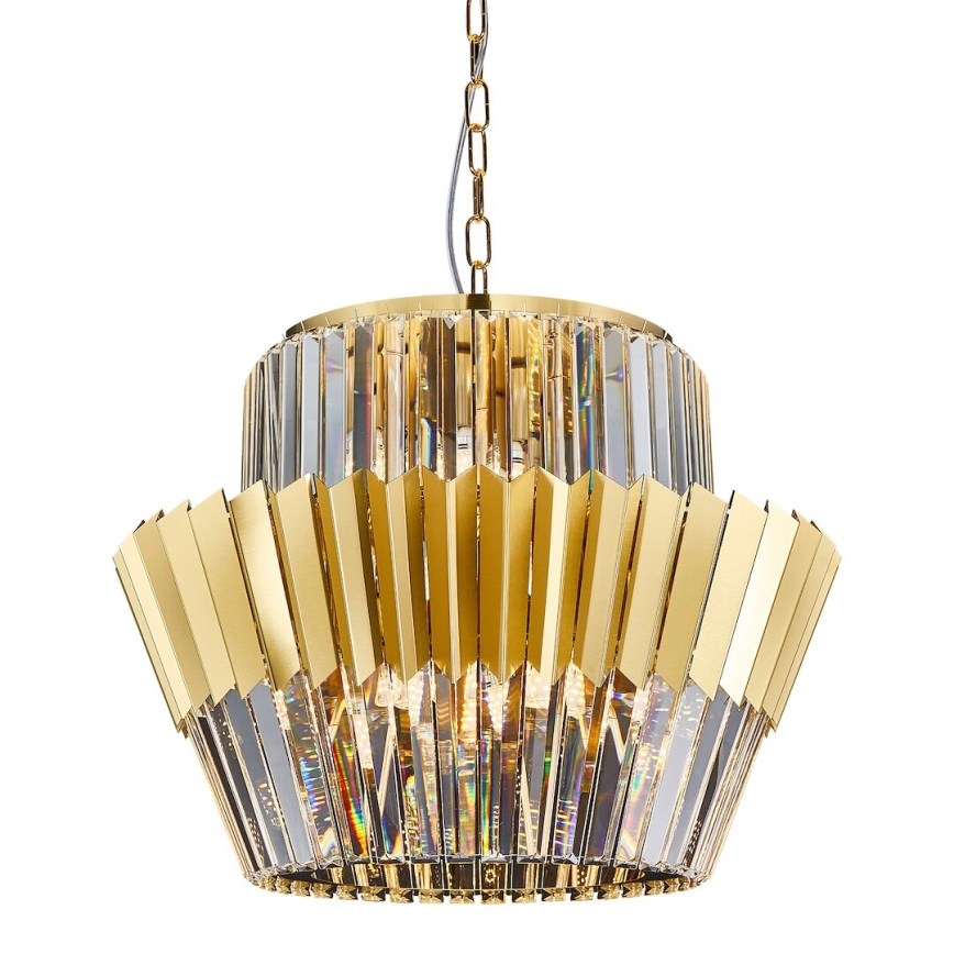 Kronleuchter an Kette DONNA 12xE14/40W/230V d 55 cm golden