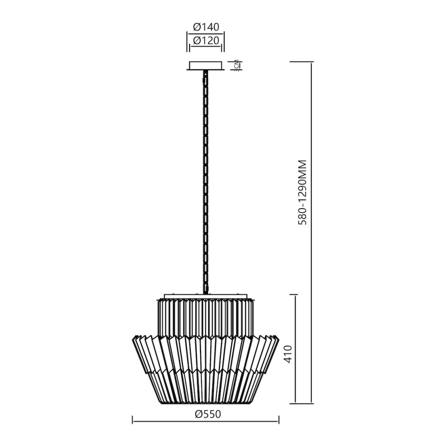 Kronleuchter an Kette DONNA 12xE14/40W/230V d 55 cm matt Chrom