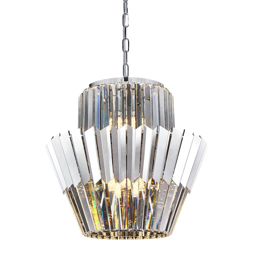 Kronleuchter an Kette DONNA 9xE14/40W/230V d 45 cm matt Chrom