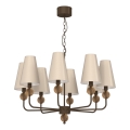 Kronleuchter an Kette GRENADA 8xE14/15W/230V beige