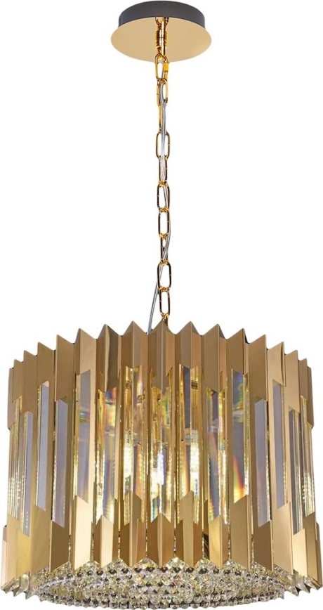 Kronleuchter an Kette RITZ 7xE14/40W/230V d 42 cm golden