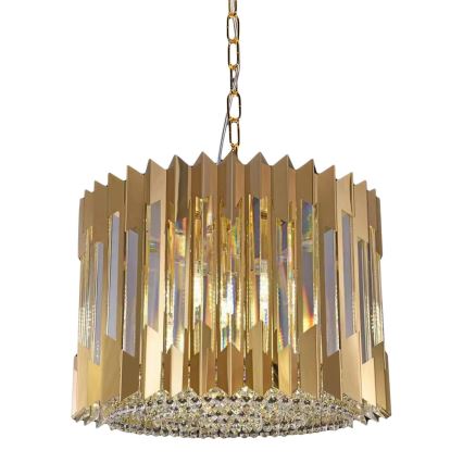 Kronleuchter an Kette RITZ 7xE14/40W/230V d 42 cm golden