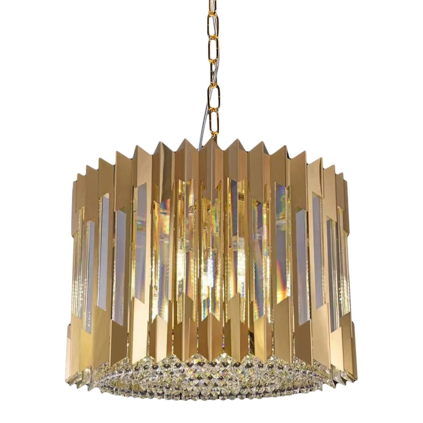 Kronleuchter an Kette RITZ 7xE14/40W/230V d 42 cm golden
