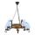 Kronleuchter an Kette ROATA 5xE14/40W/230V d 30 cm Buche