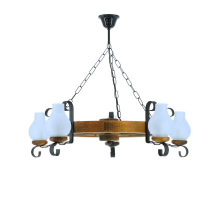 Kronleuchter an Kette ROATA 5xE14/40W/230V d 70 cm Buche