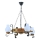 Kronleuchter an Kette TIMONA 4xE14/40W/230V Buche