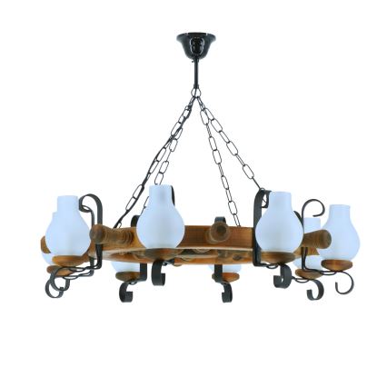 Kronleuchter an Kette TIMONA 8xE14/40W/230V Buche