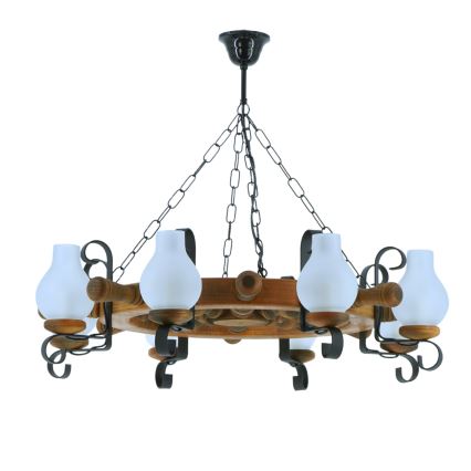 Kronleuchter an Kette TIMONA 8xE14/40W/230V Buche