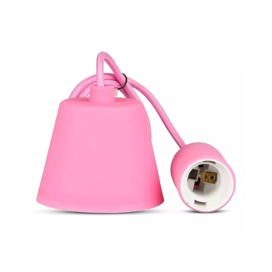 Kronleuchter an Schnur 1xE27/60W/230V rosa