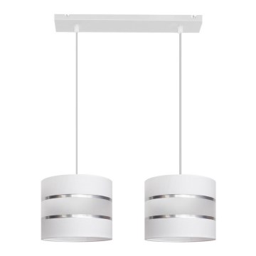 Kronleuchter an Schnur HELEN 2xE27/15W/230V weiß