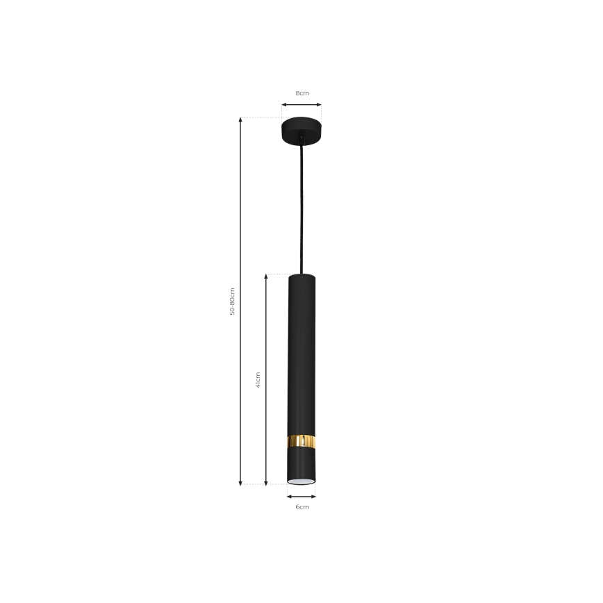 Kronleuchter an Schnur JOKER 1xGU10/25W/230V schwarz