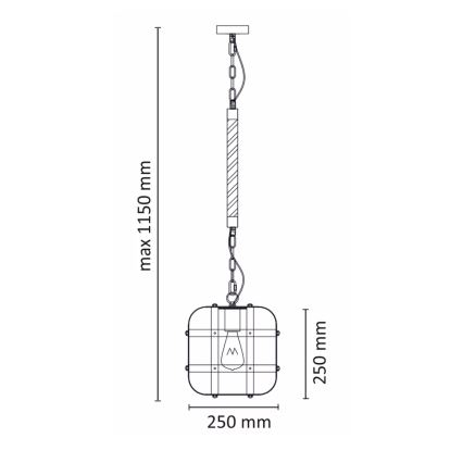 Kronleuchter an Schnur KLATKA 1xE27/10W/230V