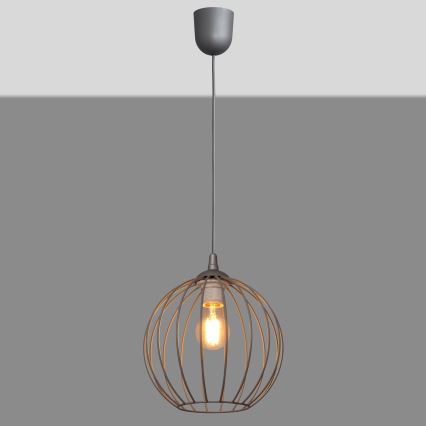 Kronleuchter an Schnur MERCURE 1xE27/15W/230V grau