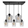 Kronleuchter an Schnur SANTIAGO 5xE27/60W/230V klar