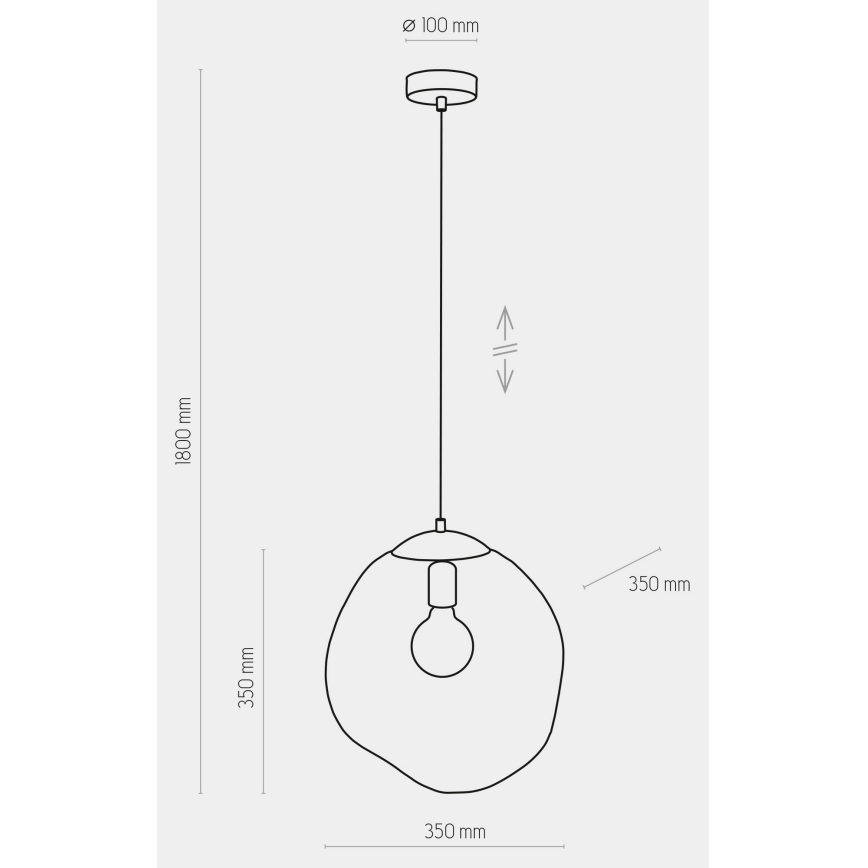 Kronleuchter an Schnur SOL 1xE27/60W/230V schwarz