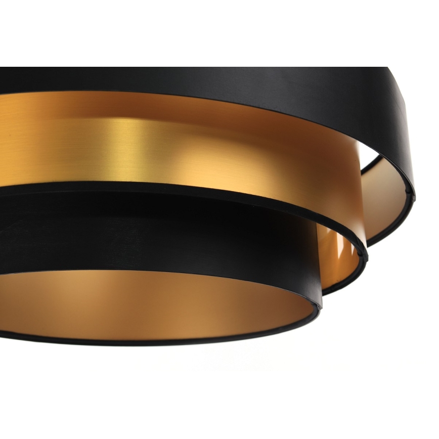 Kronleuchter an Schnur TRINITI 1xE27/60W/230V schwarz/gold
