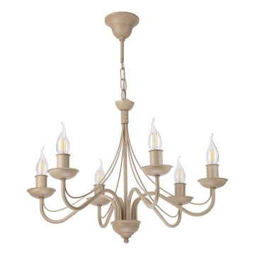 Kronleuchter ANTON mit Kette 6xE14/60W/230V beige