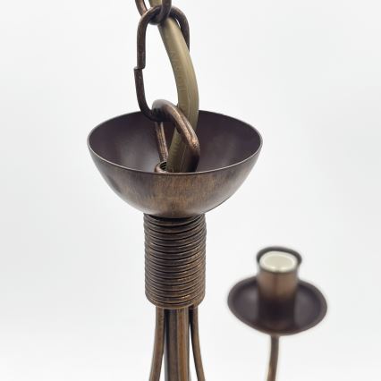 Kronleuchter ANTON mit Kettenaufhängung 5xE14/15W/230V bronzefarben
