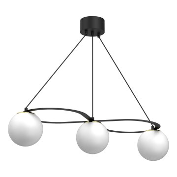 Kronleuchter BALLO 3xE27/15W/230V schwarz/weiß