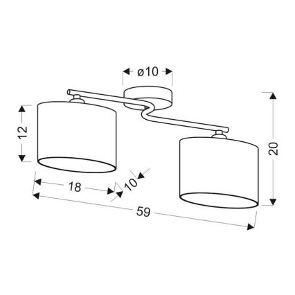 Kronleuchter BAN 2xE14/40W/230V