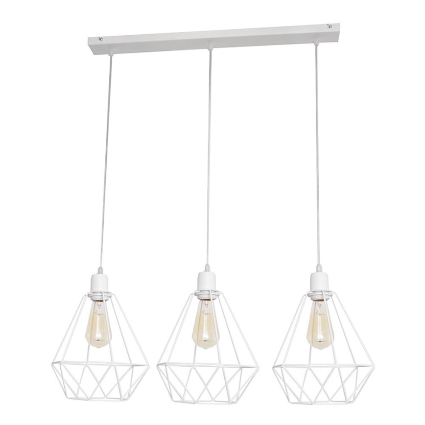 Kronleuchter KARO 3xE27/15W/230V weiß