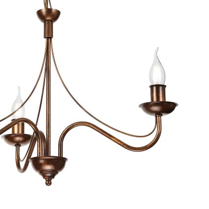 Kronleuchter mit Kette ANTON 3xE14/15W/230V Bronze