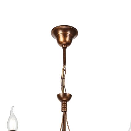 Kronleuchter mit Kette ANTON 3xE14/15W/230V Bronze