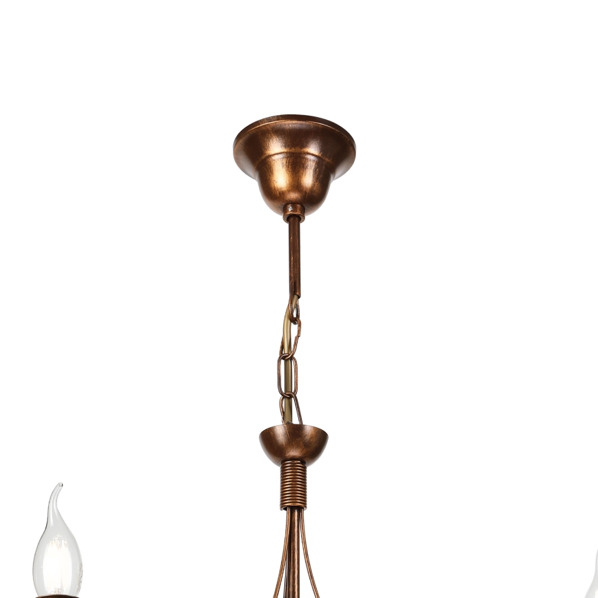 Kronleuchter mit Kette ANTON 3xE14/15W/230V Bronze