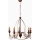 Kronleuchter mit Kette CLASSIC 5xE14/40W/230V Bronze