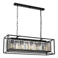 Kronleuchter mit Kette PUNE 4xE27/40W/230V schwarz