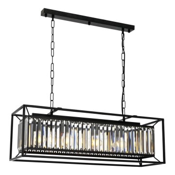 Kronleuchter mit Kette PUNE 4xE27/40W/230V schwarz
