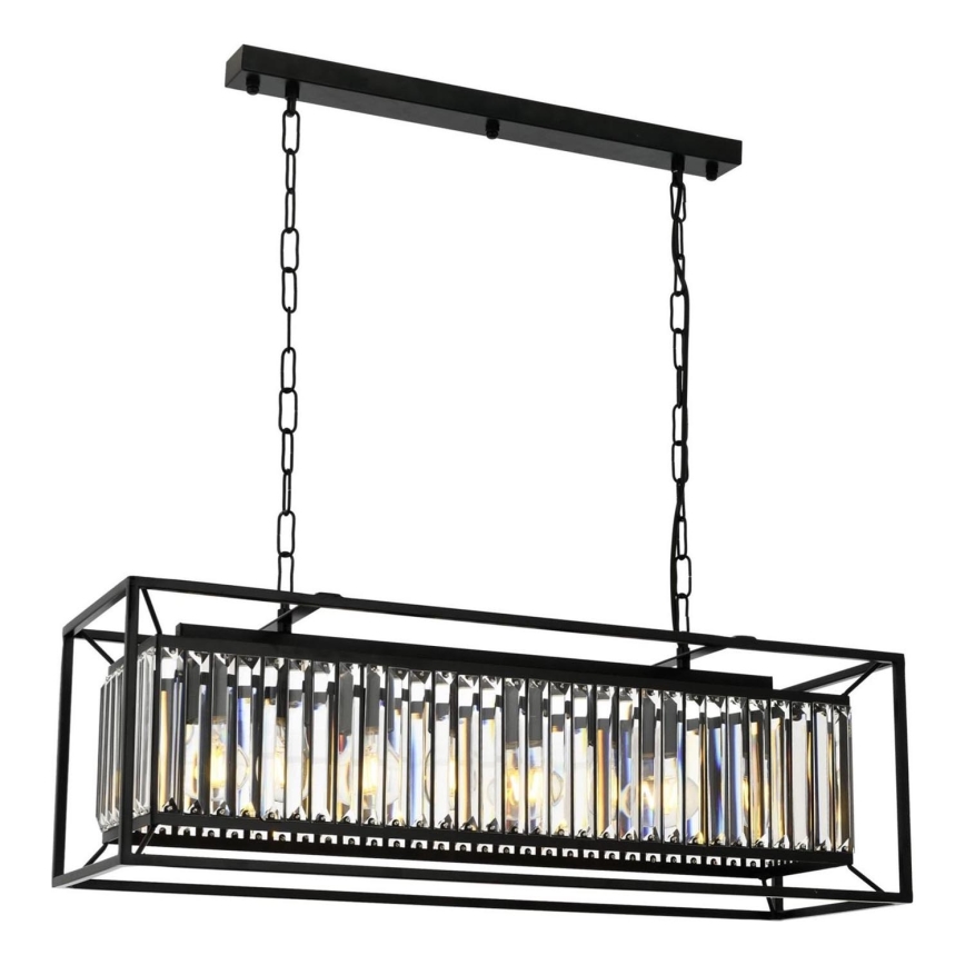 Kronleuchter mit Kette PUNE 4xE27/40W/230V schwarz