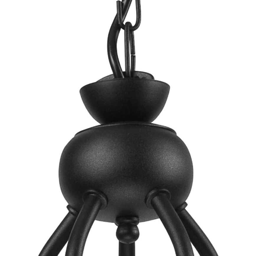 Kronleuchter mit Kette RETRO II 5xE27/60W/230V matt schwarz