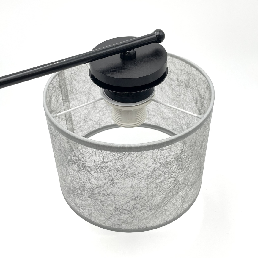 Kronleuchter mit Kette ROSA 5xE27/60W/230V schwarz/grau